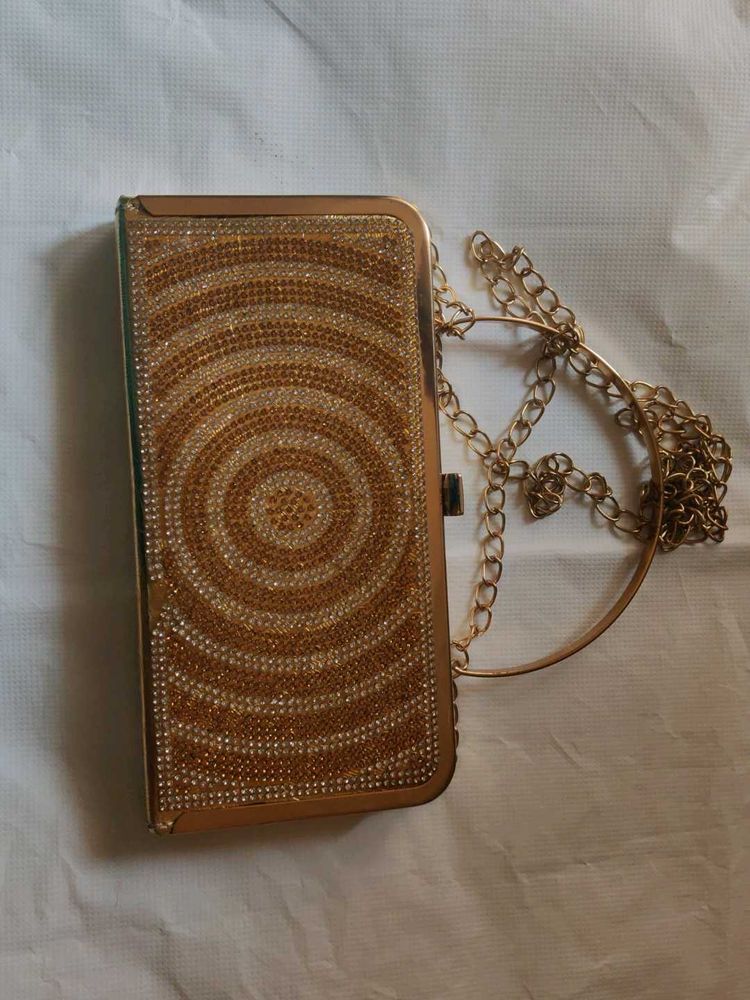 Sparkling Gold Clutch Bag