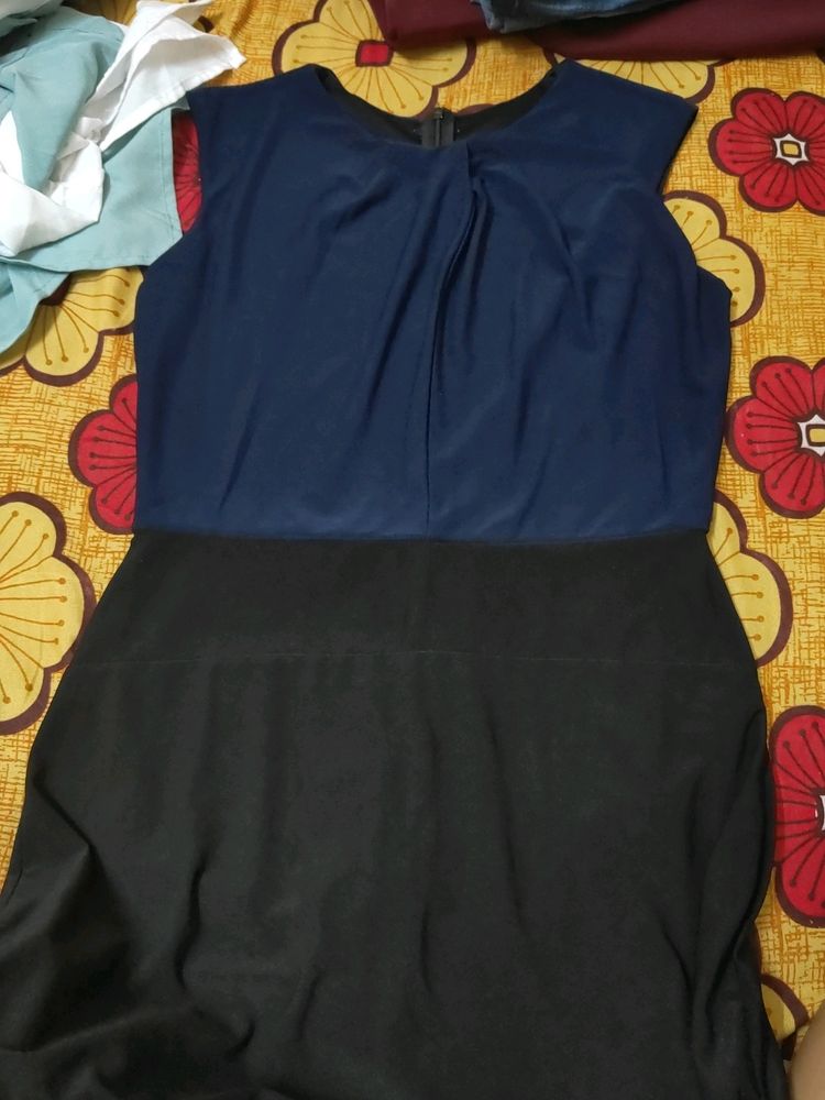 Navy &amp; Black Sheath Dress