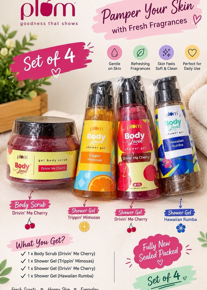 Plum Body Lovin' Shower Gel &amp; Scrub Set
