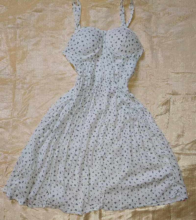 Cute Floral Print Mini Dress