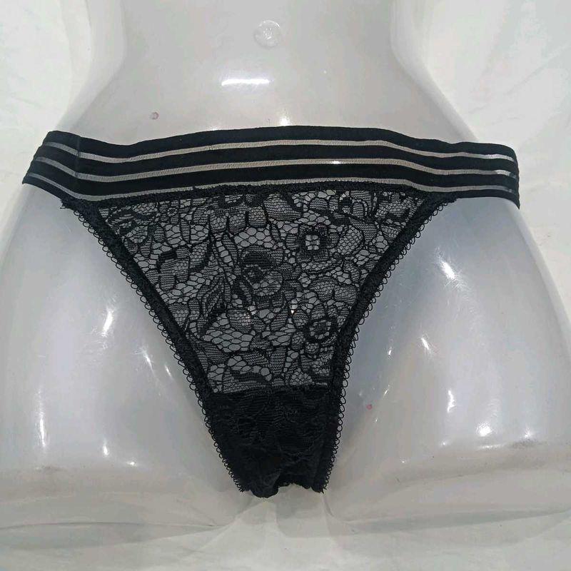 🪔 Black Lace Thong Panty