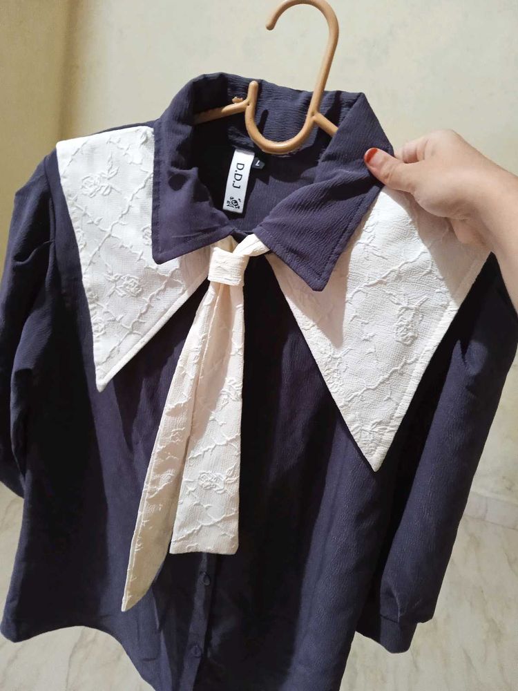 Korean Purple Short Top Girls