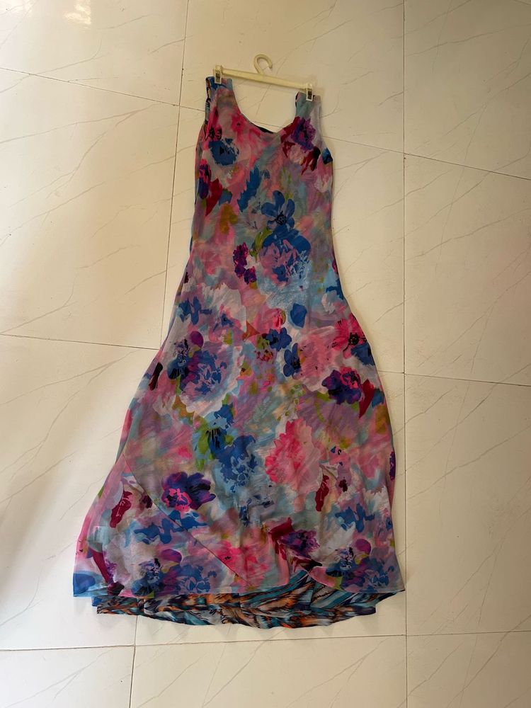 Vibrant 2 in 1 reversible Maxi Dress