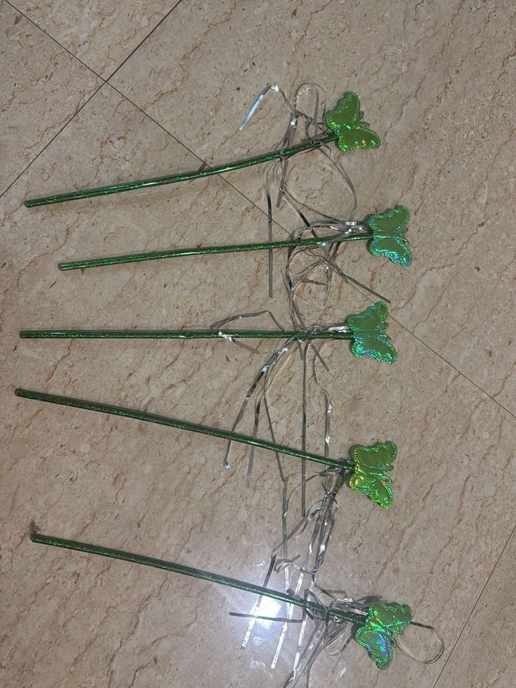 Sparkling Butterfly Wands - Set of 5