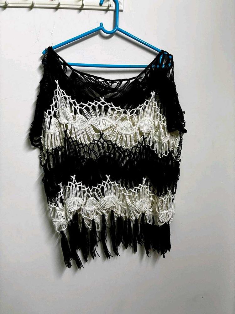 Chic Crochet Fringe Top