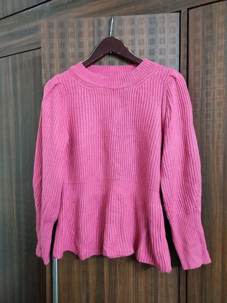 SALE 🛍️ Pink Puffed Sleeve Sweater 💗