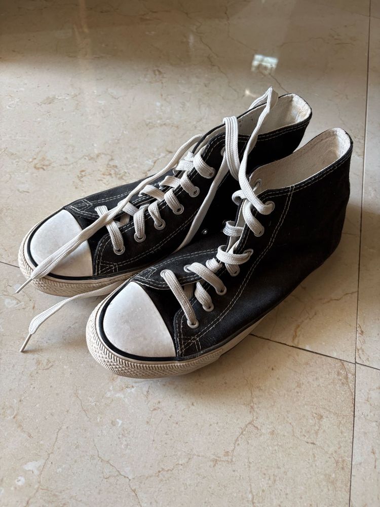 Classic Black High-Top Sneakers