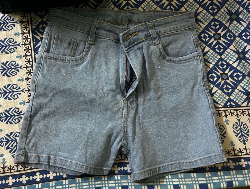 Light Wash Denim Shorts