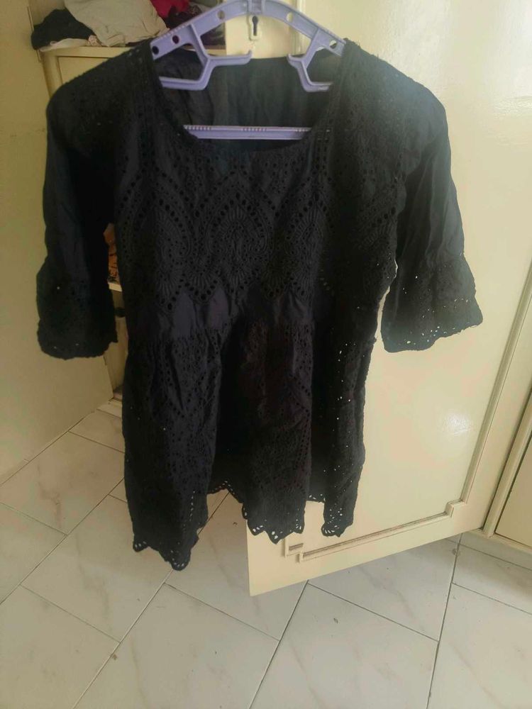 Black Lace Kurtis