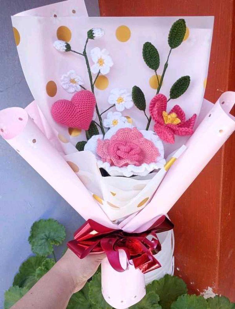 Handmade Crochet Flower Bouquet