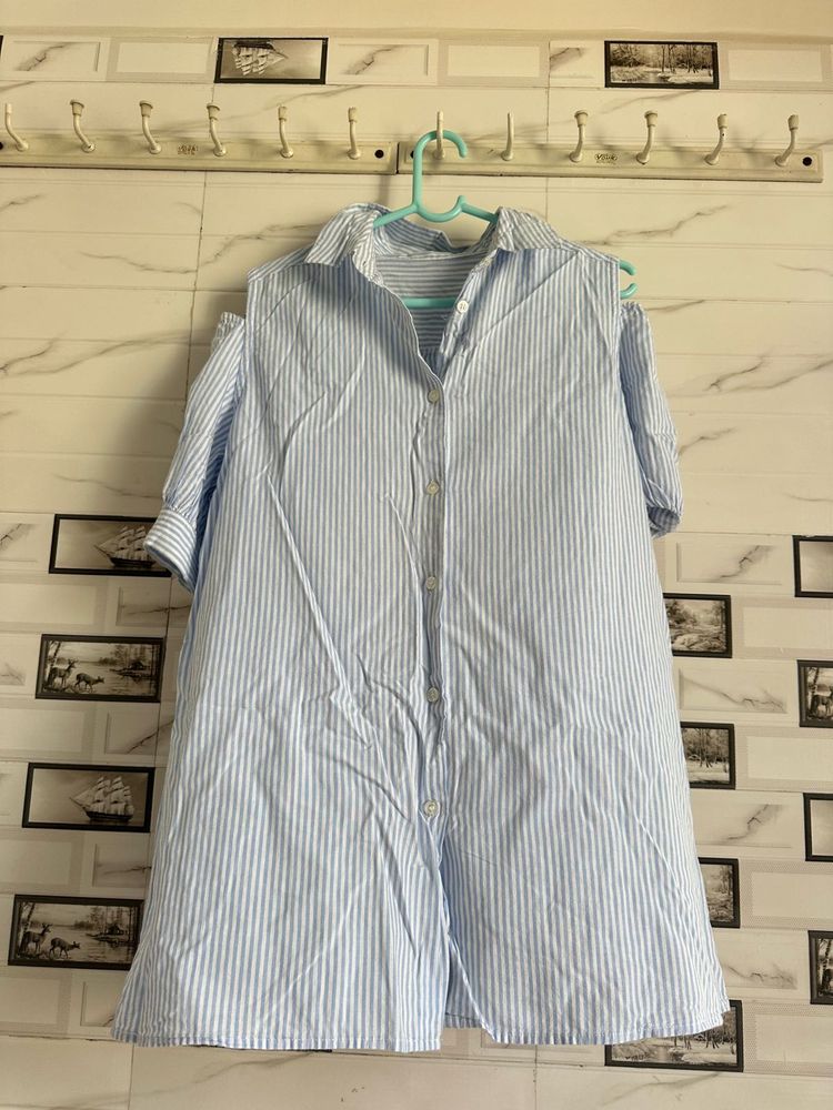 Striped Shirt Dress