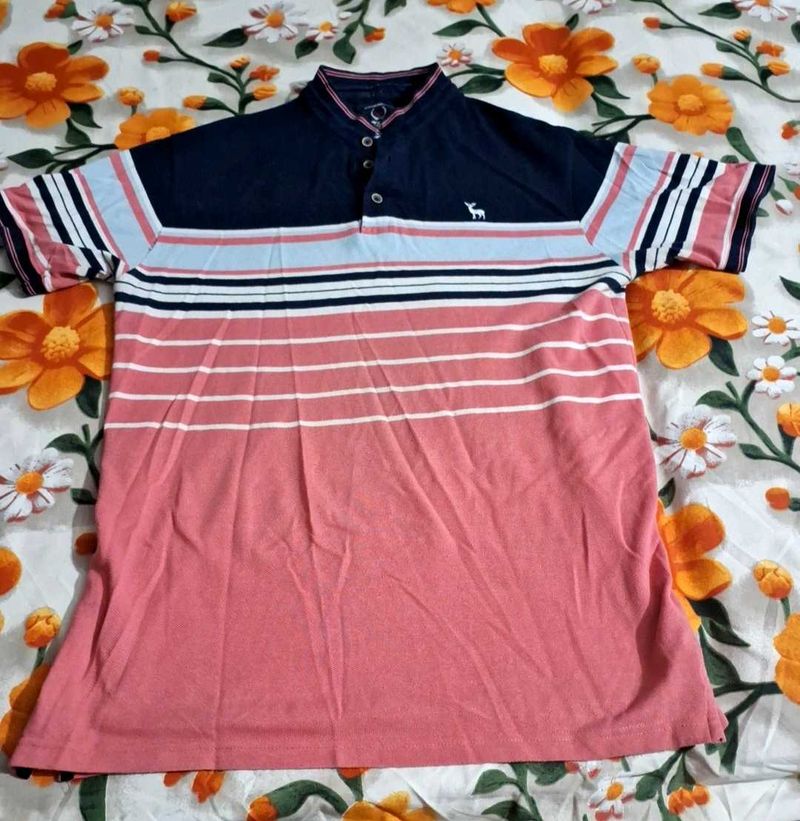 Men's Striped Polo T-Shirt