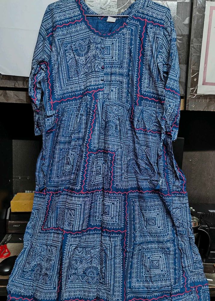 Title: Saba Garments Women’s Blue Printed Kurta &amp;
