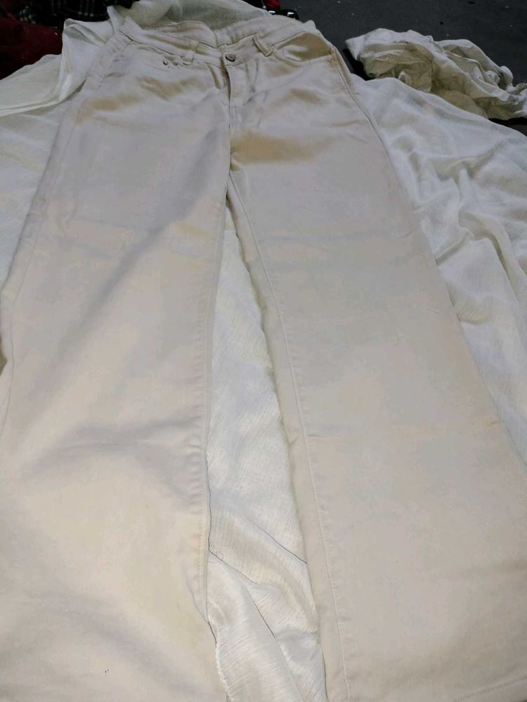 Women's Beige Casual Pants