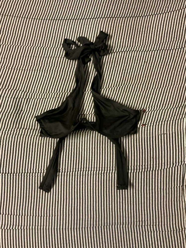 Black Tie Bikini Top