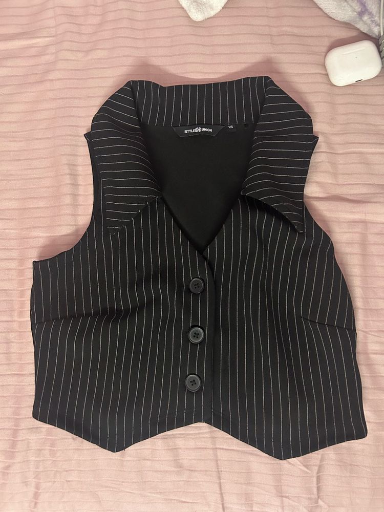 Striped Cropped Vest Top