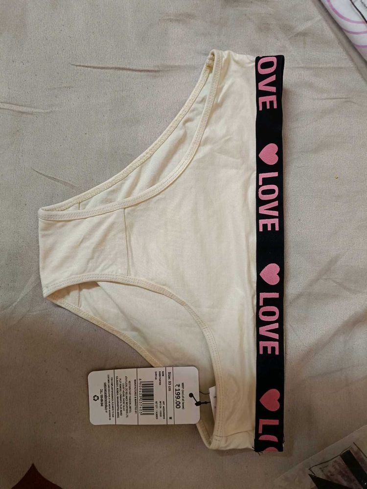 SHEIN Cream elastic panty