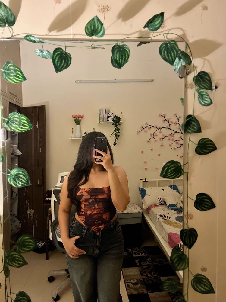 Boho Print Corset Top