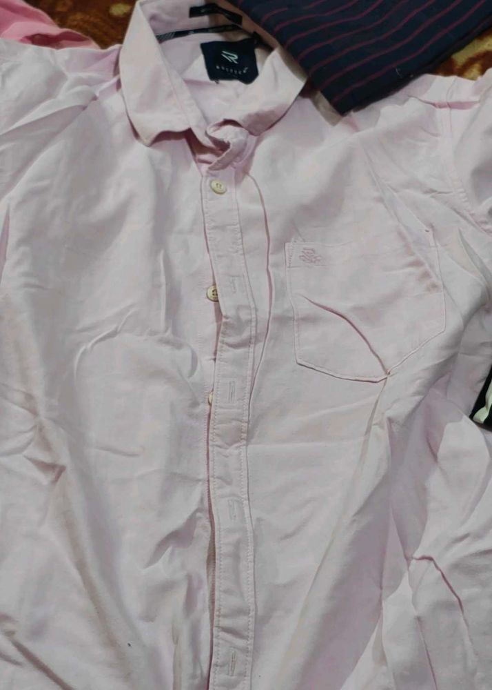 Raymond Light Pink Casual Shirt