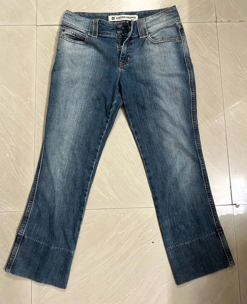 Y2K Vintage Low Waist Cropped Denim Jeans