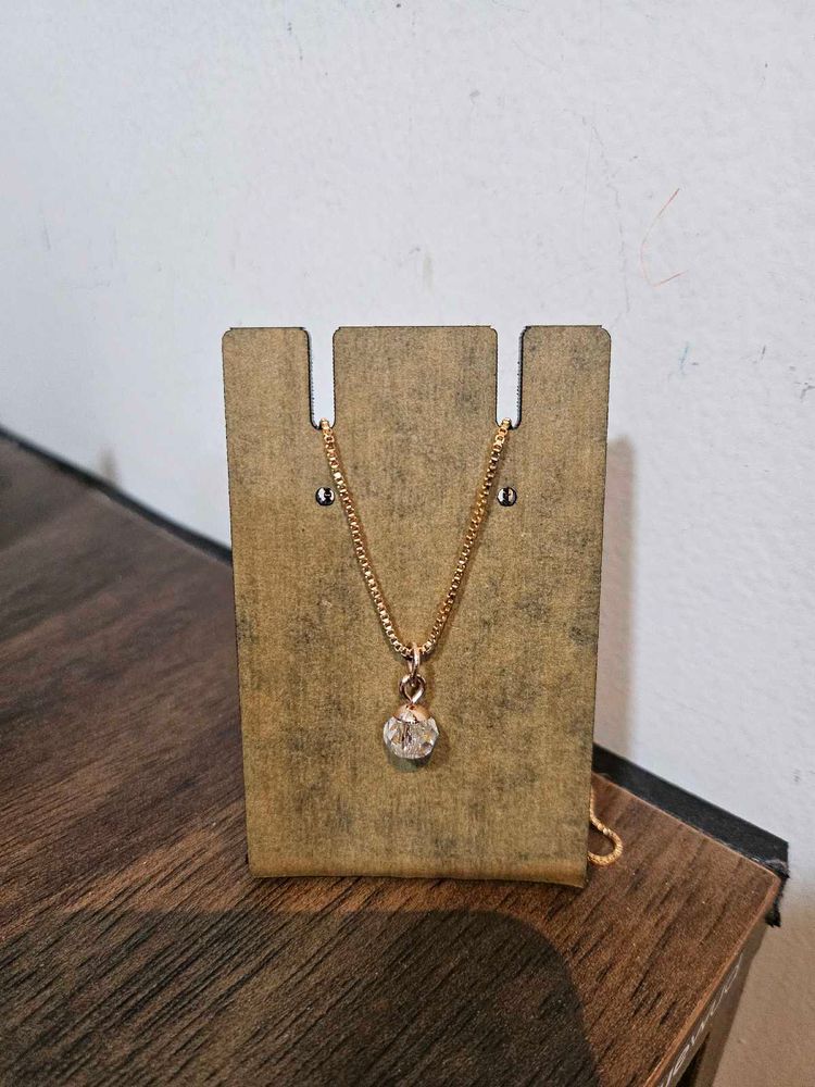 Delicate Crystal Pendant Necklace