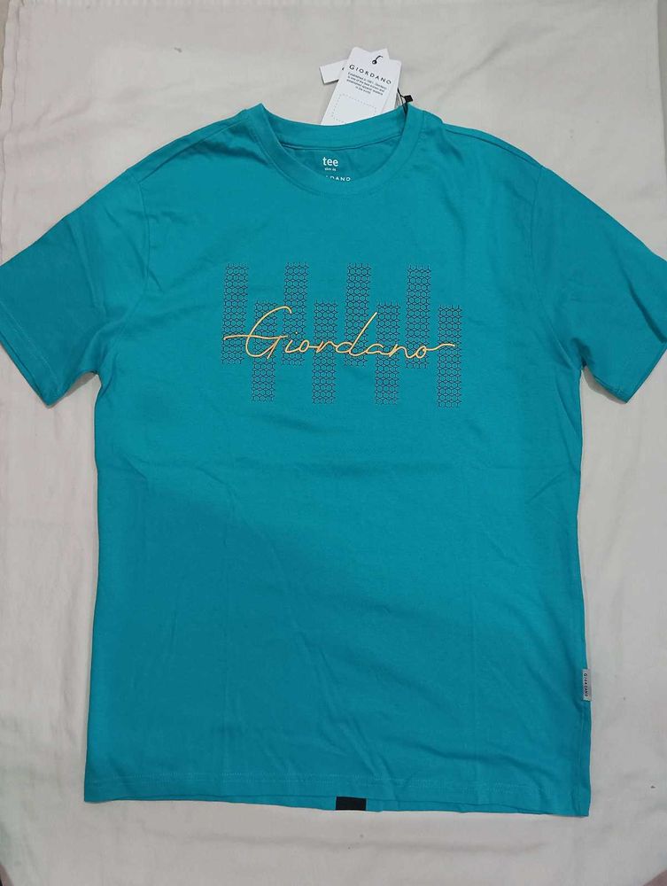 NWT Giordano Men's Teal Graphic Slim Fit T-Shirt (