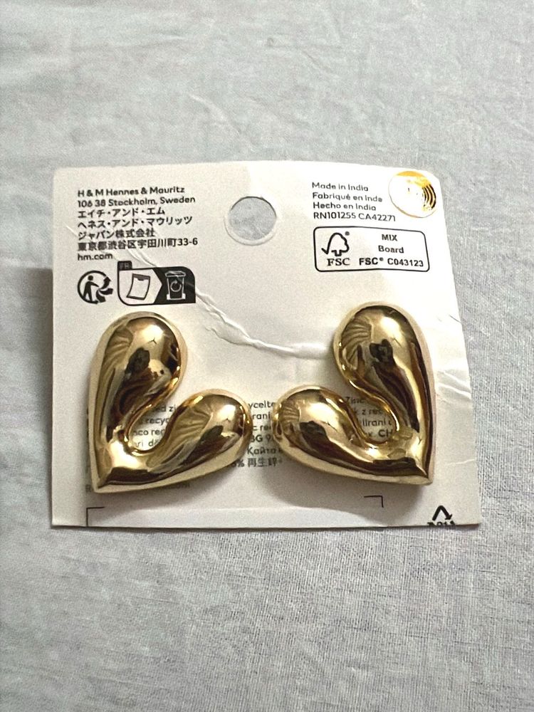 Gold Heart Earrings