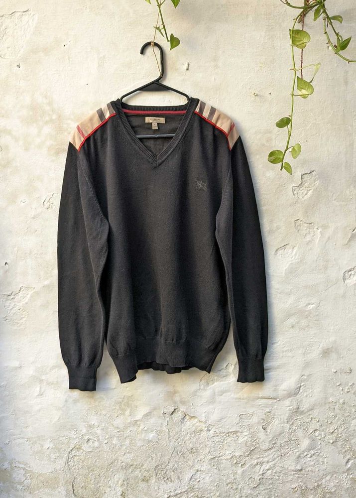 Burberry V-Neck Knit Sweater