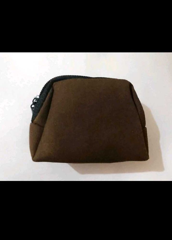 Classic Brown Zipper Pouch