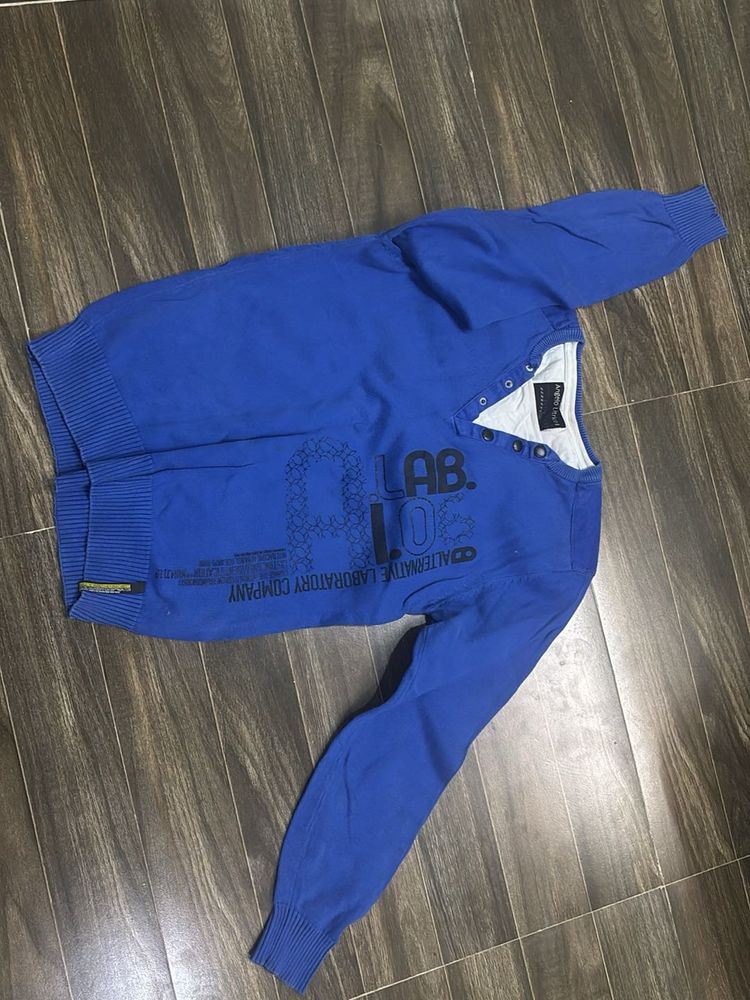 Blue Long Sleeve Sweater