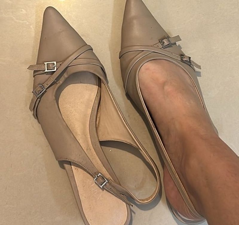 Stylish Nude Slingback Heels