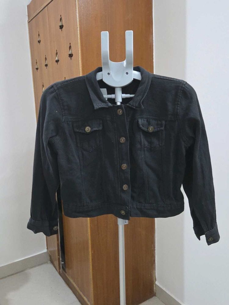 Classic Black Denim Jacket
