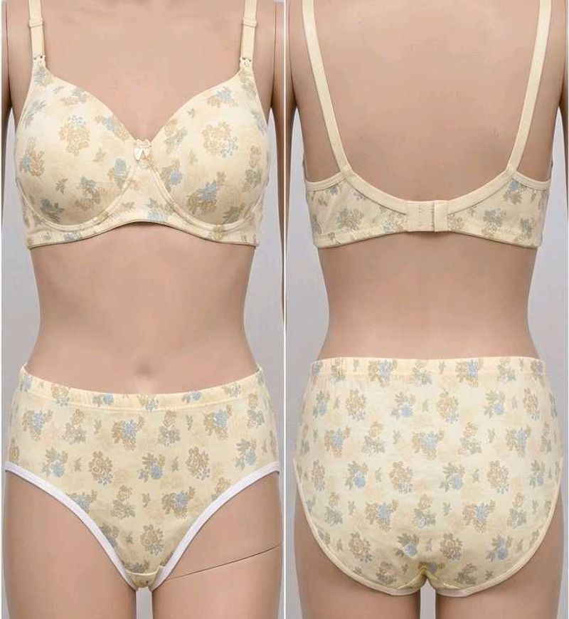 Floral Bra and Panty Set