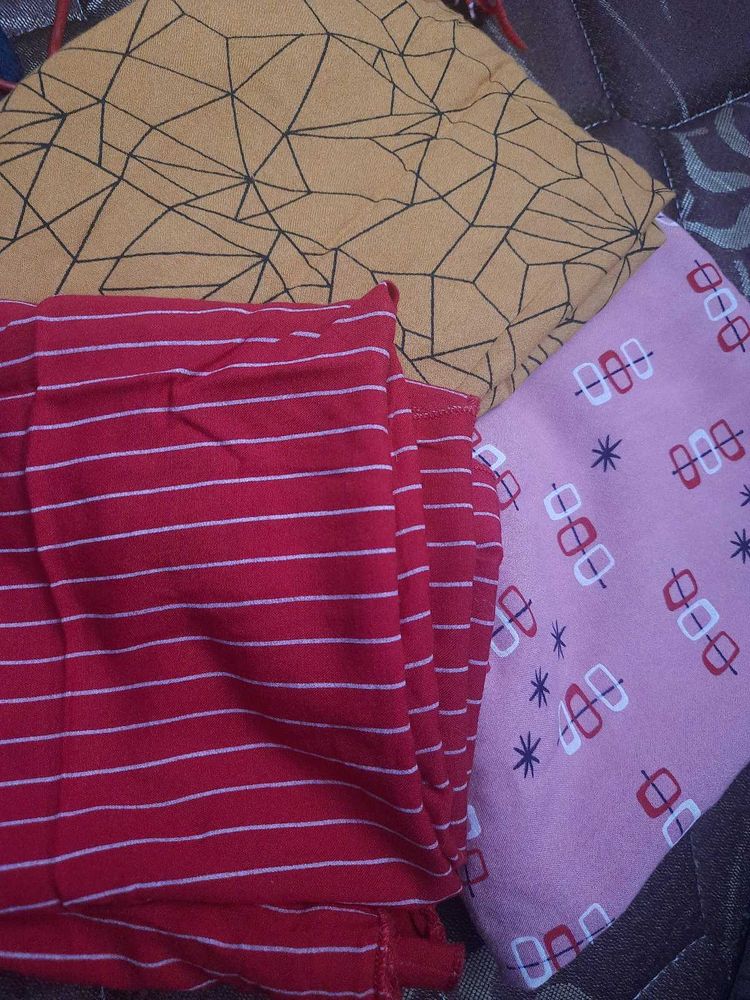 Combo Of 3 Printed Cotton Shawls