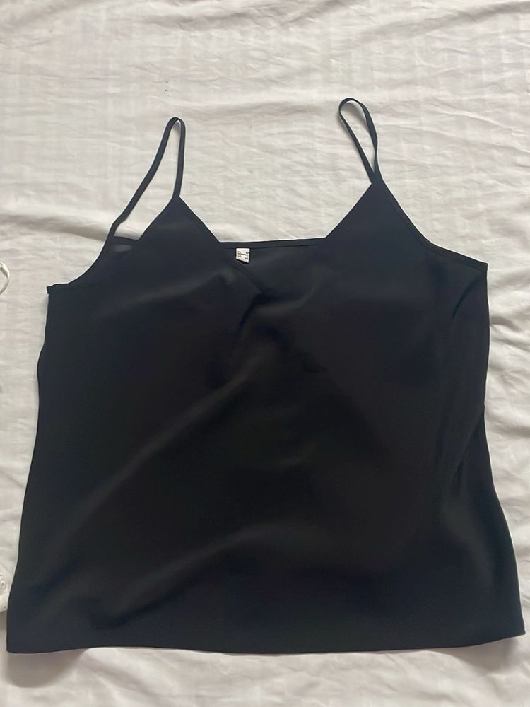 Sleek Black Camisole Top