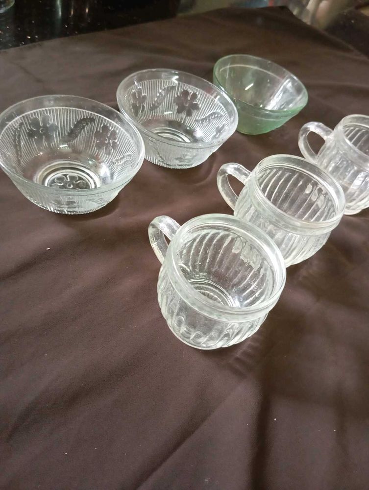 Glass Cups &amp; Bowls Set