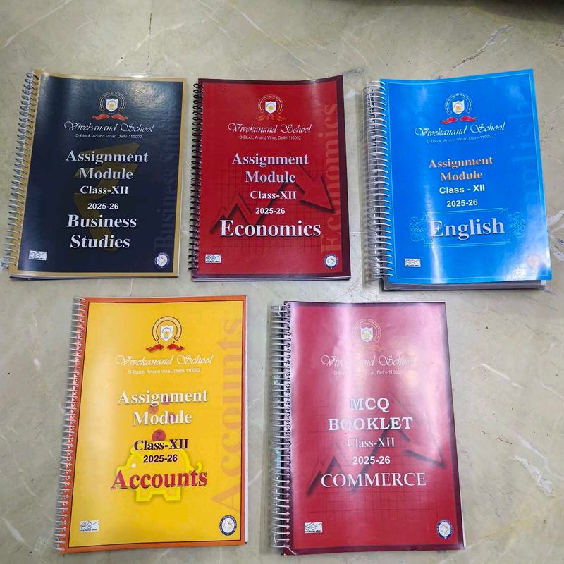 Class XII Assignment Modules &amp; MCQ Booklet