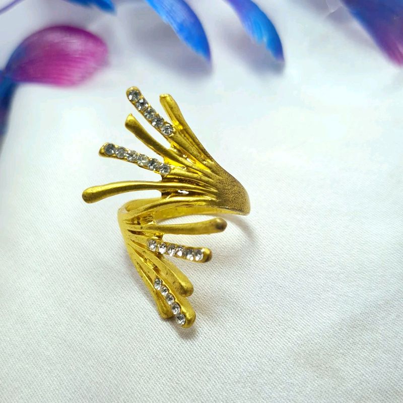 Gold plated with stone