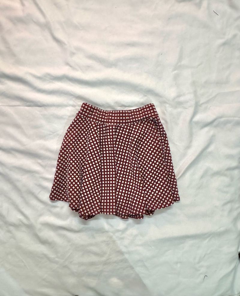 Checkered Mini Skirt