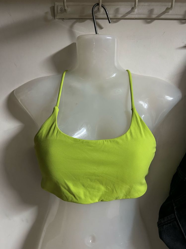 Vibrant Neon Yellow Bikini Top