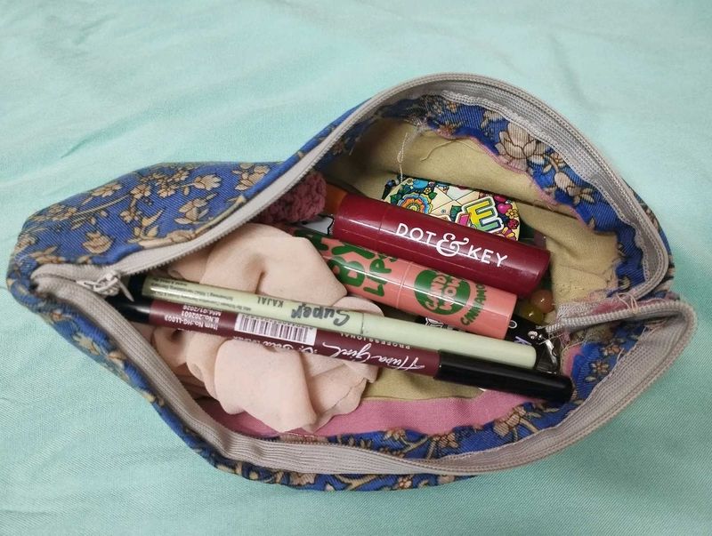 Floral Makeup Bag or Pencil Pouch