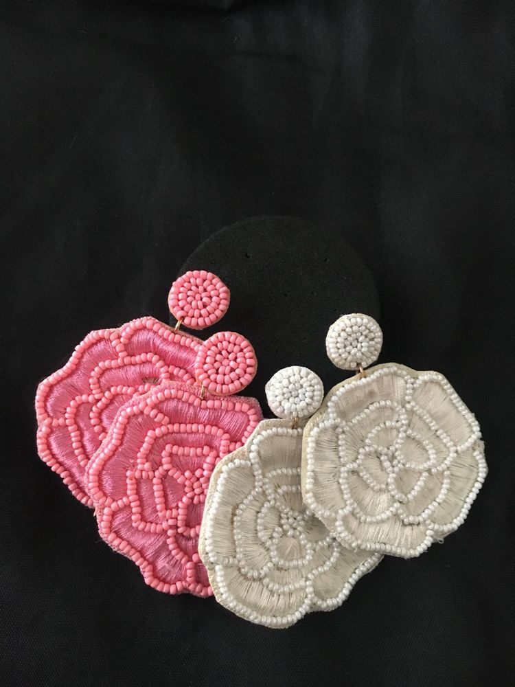 Beaded Flower Earrings
