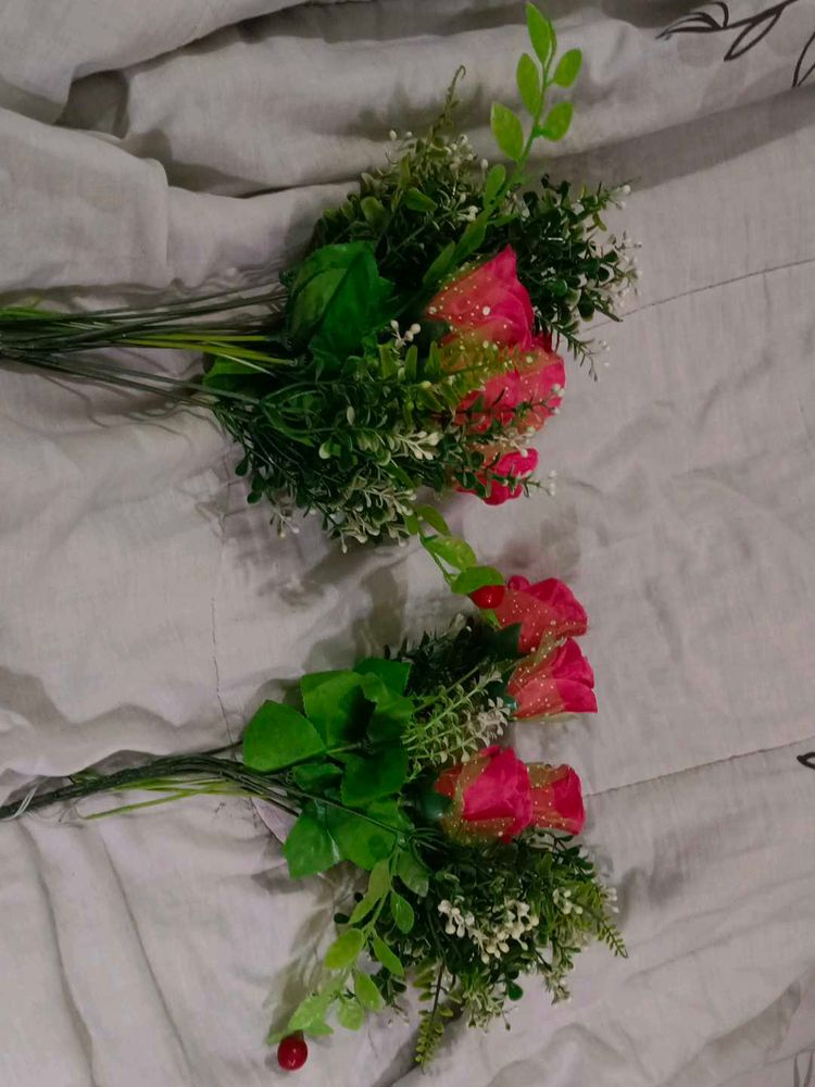 Artificial Flowers 💐 Bouquet 💐set Of 2