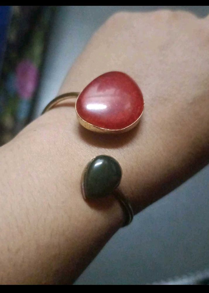 Unique Gemstone Cuff Bracelet