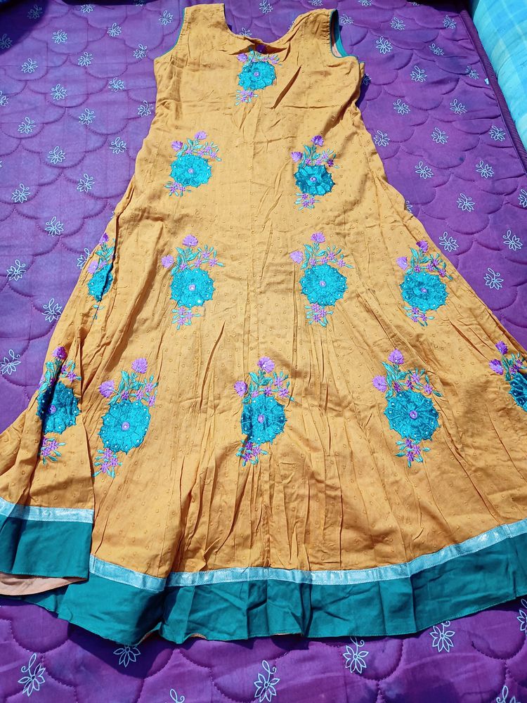 Anarkali Kurta Set, With Full Embroidery Design. More Prettier Than Picture.