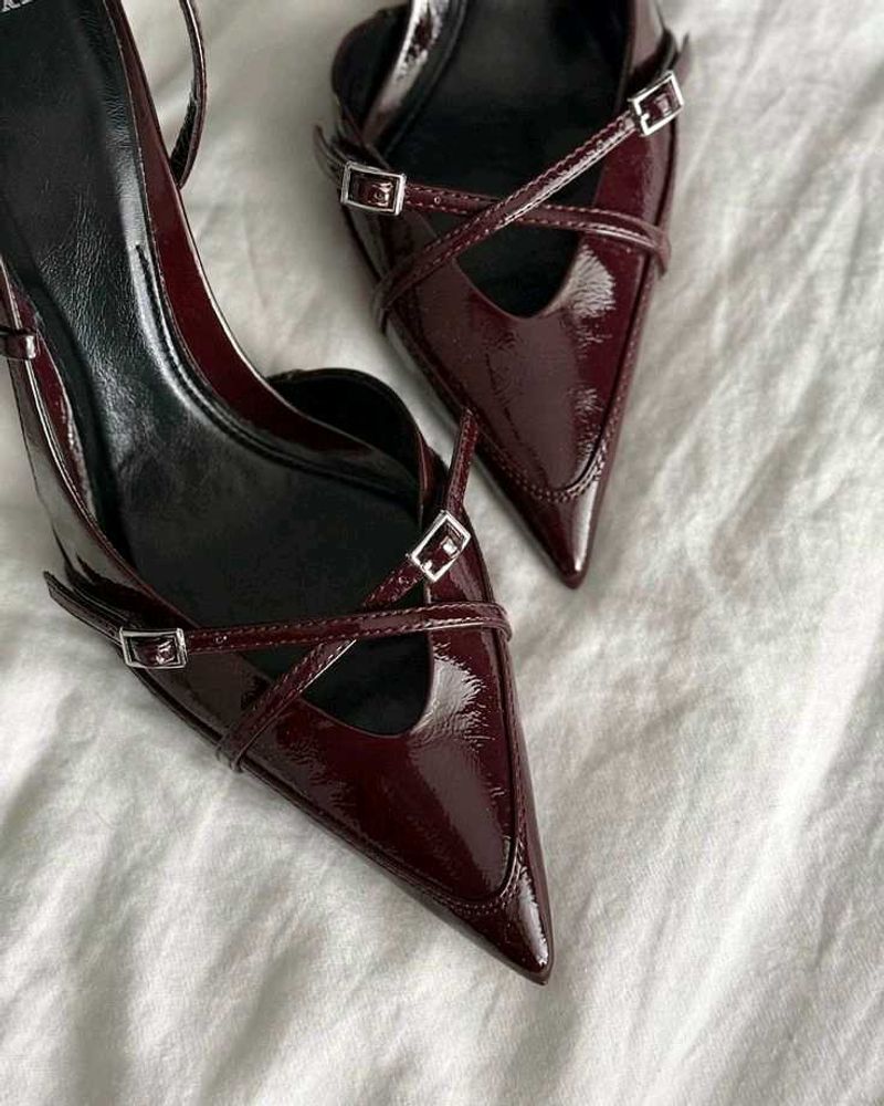 Zara Burgundy Heels