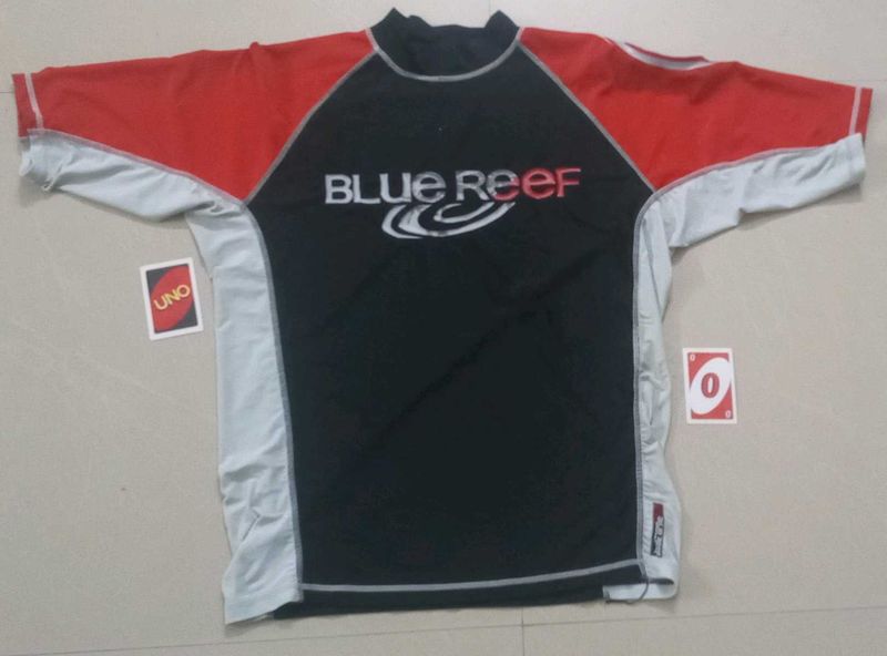 Blue Reef Rash Guard Jersey
