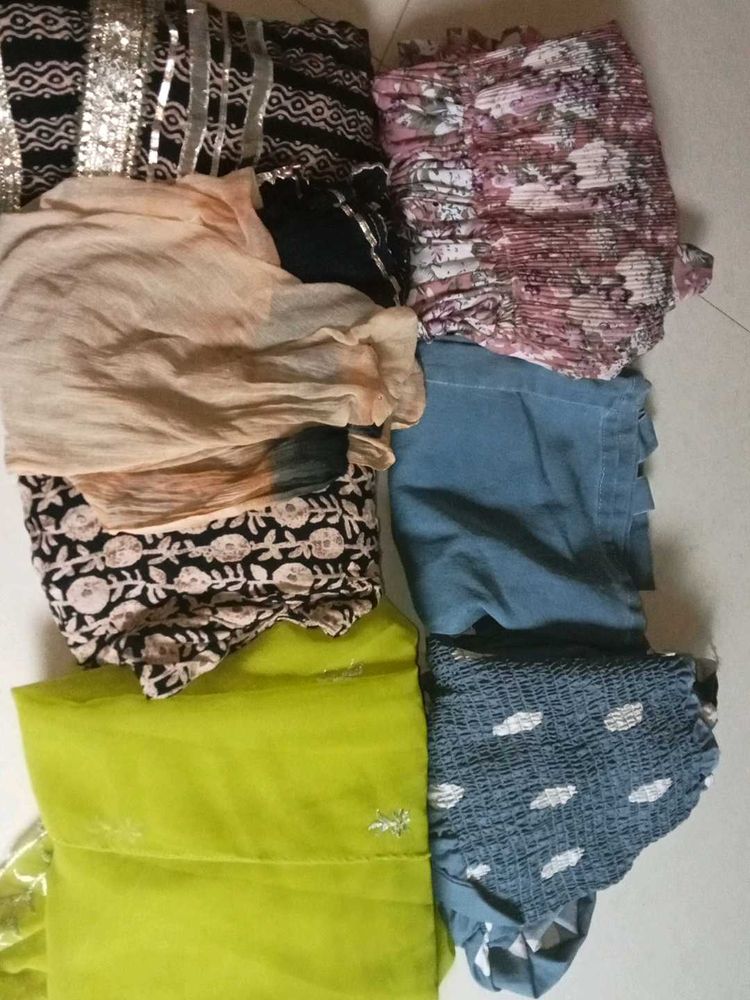 bundle of five dresses