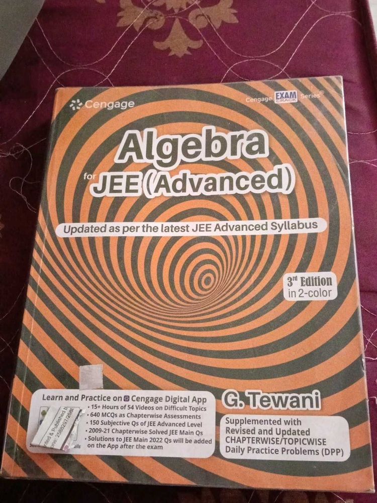 Algebra for JEE (Advanced) 3rd Edition