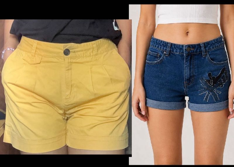 Set of 2 Stylish Women's Denim Shorts